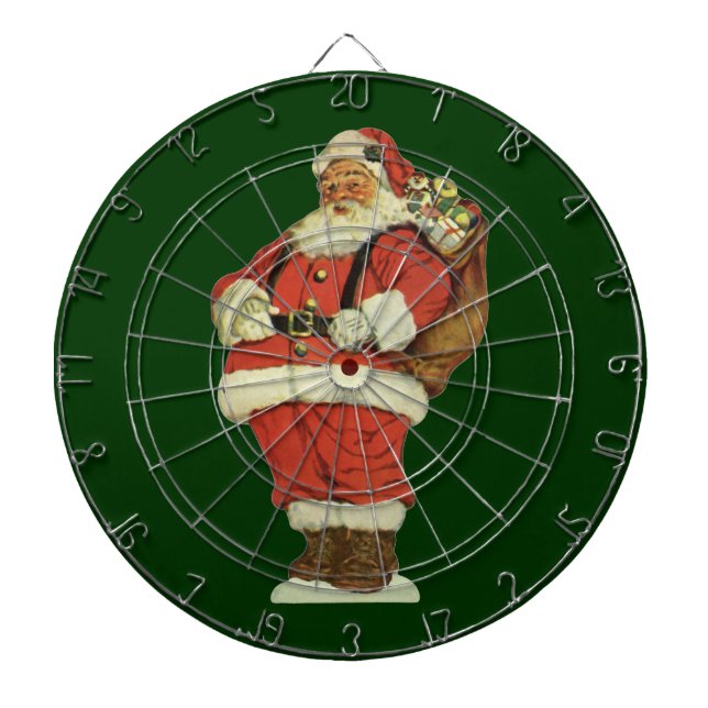 Vintage Christmas, Victorian Santa Claus with Toys Dartboard (Front)