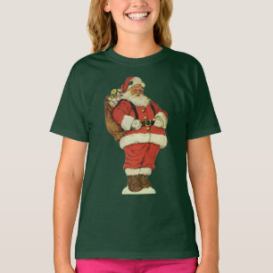 Vintage Christmas, Victorian Santa Claus with Toys T-Shirt