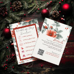 Vintage Christmas Wedding Details & Itinerary Enclosure Card<br><div class="desc">Make your vintage Christmas wedding a holly jolly affair with our Details & Itinerary Infographic Enclosure Card! It's like a sleigh ride through your wedding plans—packed with all the info your guests need, wrapped in festive charm! Perfect opportunity to keep guests informed of upcoming hotal and trnsportation details with custom...</div>