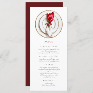 Vintage Christmas Wedding Festive Menu