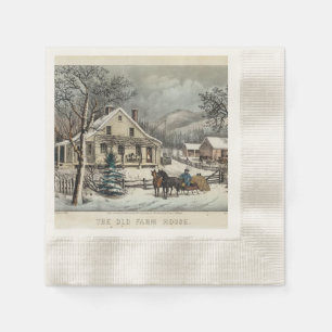 Vintage Christmas, Winter, Holiday Paper Napkins