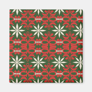 Vintage Christmas/winter patterned Magnet