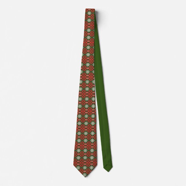Vintage Christmas/winter patterned  Tie (Front)