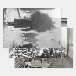 Vintage Christmas Wrapping Paper EARLY 20 CENTURY