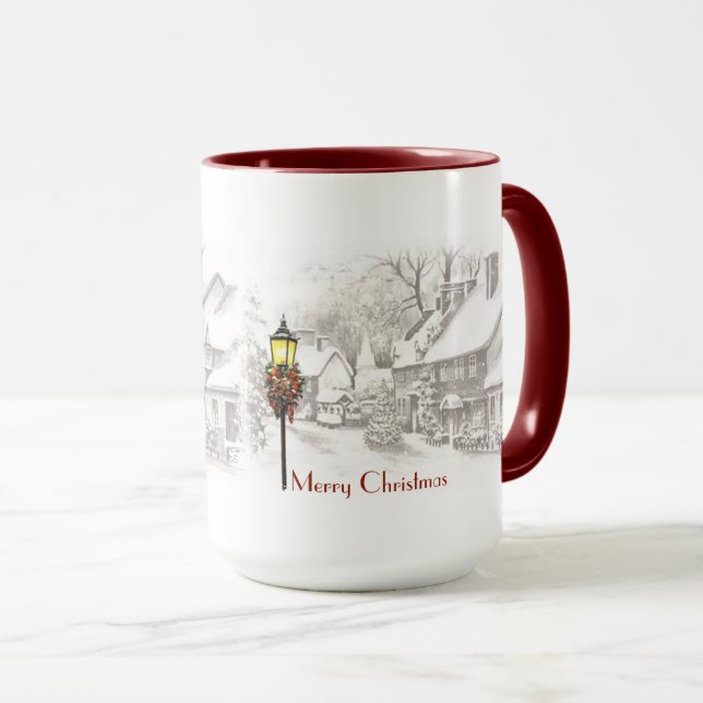 Vintage ChristmasTown Café Mug (Devant droit)