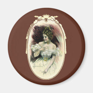 Vintage Christy Girl, Antique Bridal Portrait Magnet