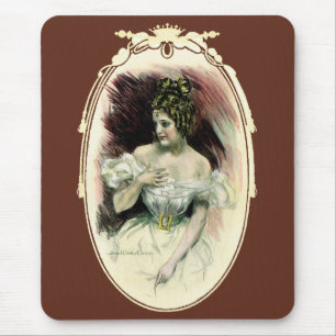 Vintage Christy Girl, Antique Bridal Portrait Mouse Pad