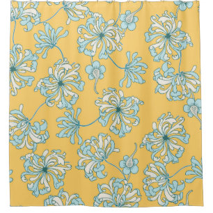 Vintage Chrysanthemum Flowers, Oriental Pattern.
