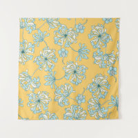 Vintage Chrysanthemum Flowers, Oriental Pattern.