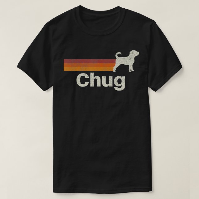 Vintage Chug Retro Mom Dad Dog  T-Shirt (Design Front)
