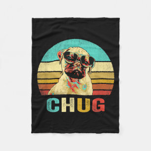 Vintage Chug Shirt Dog Sunset Fleece Blanket