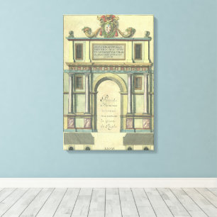 Vintage Church Door Entry Renaissance Architecture Canvas Print