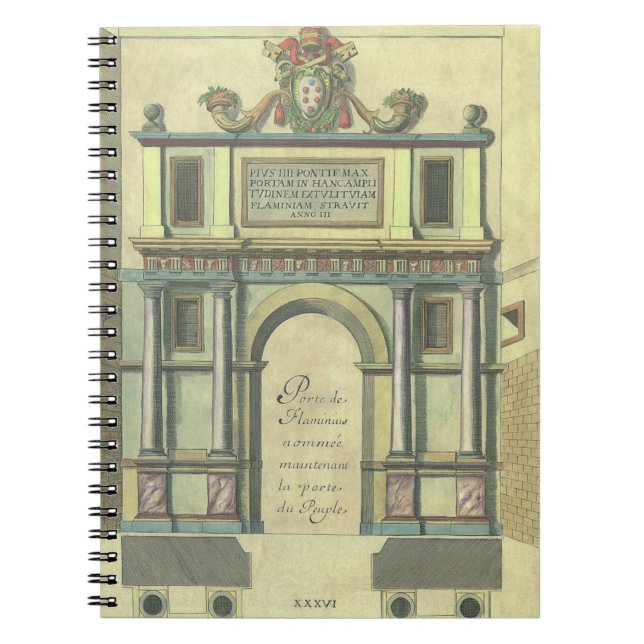 Vintage Church Door Entry Renaissance Architecture Notebook (Front)