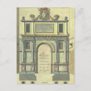 Vintage Church Door Entry Renaissance Architecture Postcard