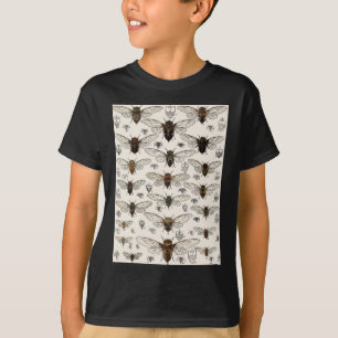 Vintage Cicadas Illustration T-Shirt
