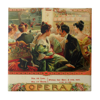 Vintage Cigar Box Art Tile
