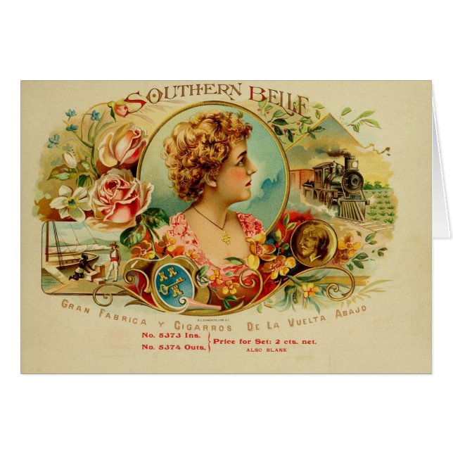 Vintage Cigar Box Label (Front Horizontal)