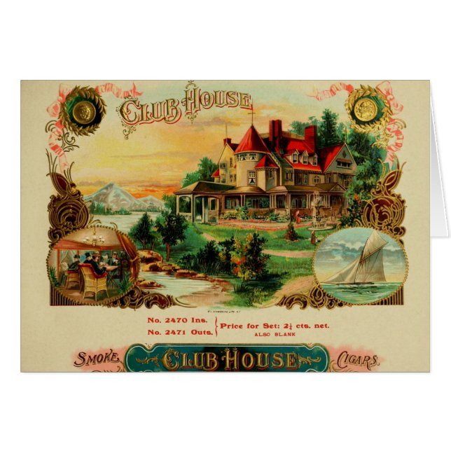 Vintage Cigar Box Label (Front Horizontal)