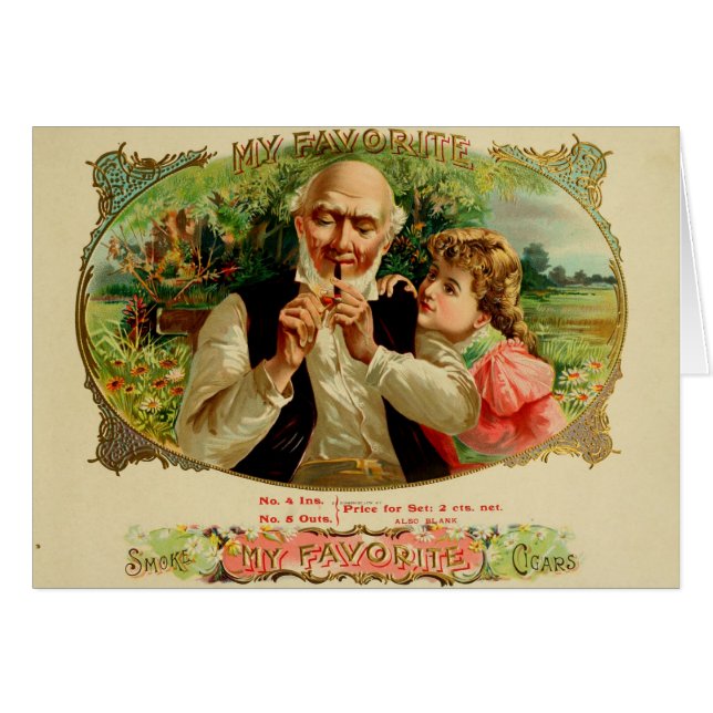 Vintage Cigar Box Label (Front Horizontal)