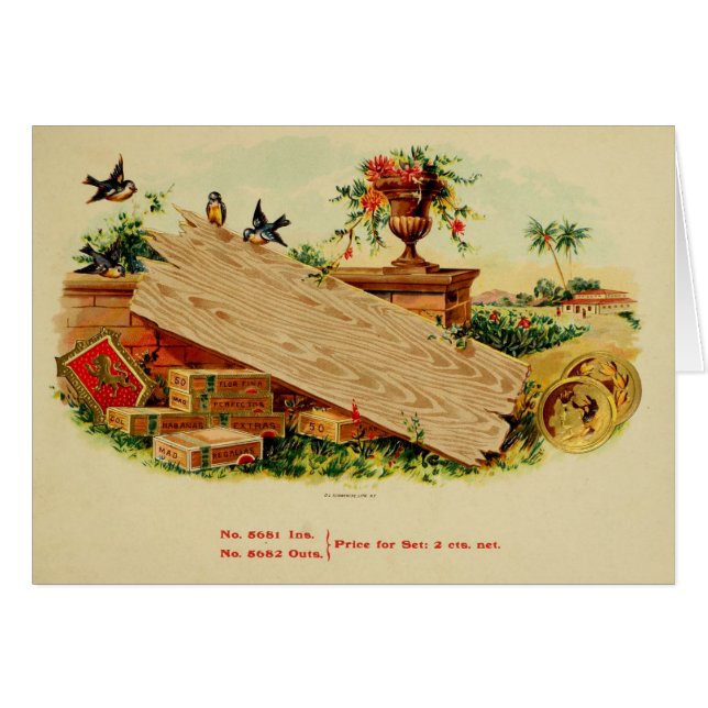 Vintage Cigar Box Label (Front Horizontal)
