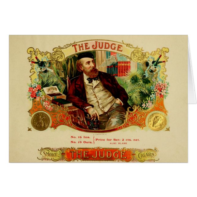 Vintage Cigar Box Label (Front Horizontal)