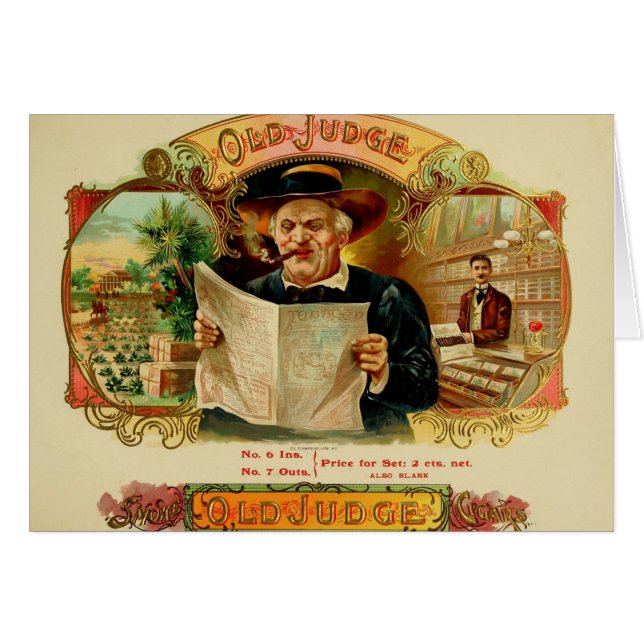 Vintage Cigar Box Label (Front Horizontal)