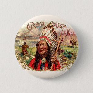 Vintage Cigar Box Label 2 Inch Round Button