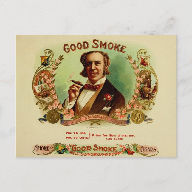 Vintage Cigar Box Label Postcard (Front)