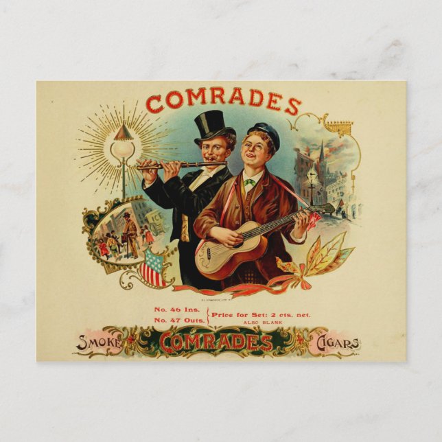 Vintage Cigar Box Label Postcard (Front)