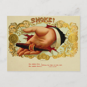 Vintage Cigar Box Label Postcard