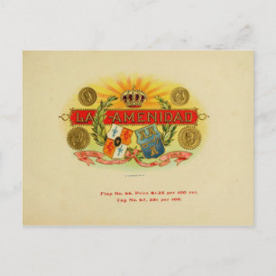 Vintage Cigar Box Label Postcard