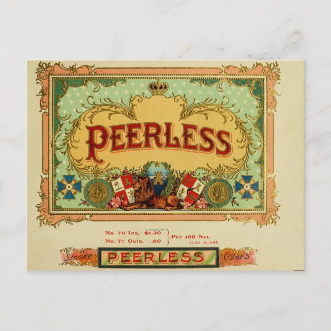 Vintage Cigar Box Label Postcard (Front)
