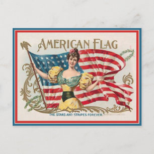 Vintage Cigar Box Label Postcard