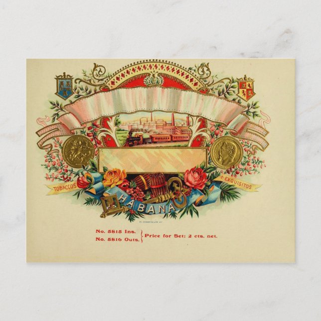 Vintage Cigar Box Label Postcard (Front)