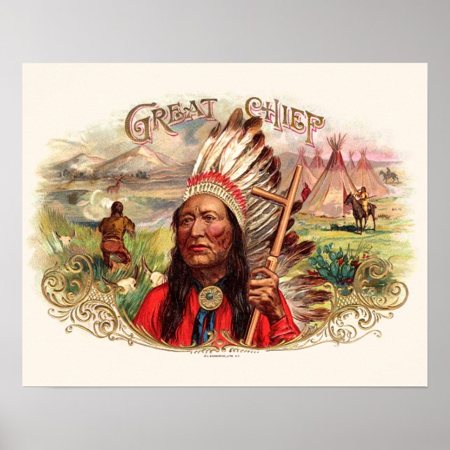 Vintage Cigar Box Label Poster (Front)