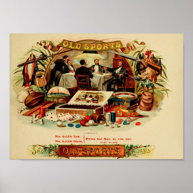 Vintage Cigar Box Label Poster (Front)