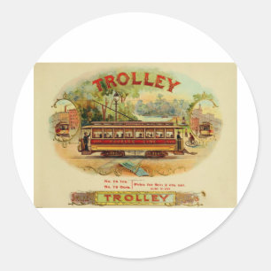 Vintage Cigar Box Label TROLLY