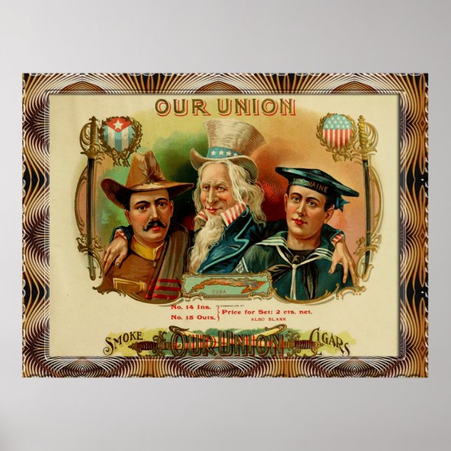 Vintage Cigar Box Labels Posters (Front)