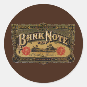 Vintage Cigar Étiquette Art, Bank Note Money Finan