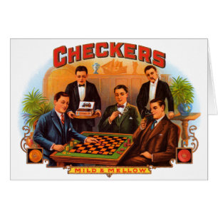 Vintage Cigar Étiquette Art, Checkers doux et doux