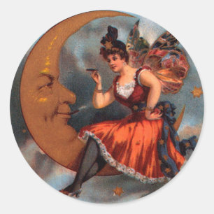 Vintage Cigar Étiquette Art, Fée victorienne sur L
