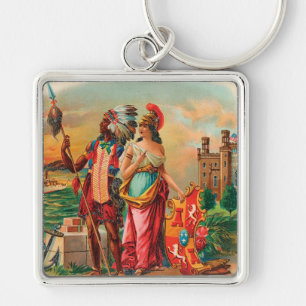 Vintage Cigar Label Keychain