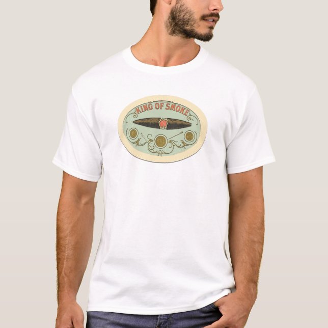 Vintage Cigar Label King of Smoke T-Shirt (Front)