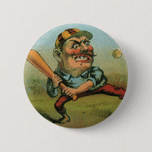 Vintage Cigar Label, Sports Baseball Tansill Punch 2 Inch Round Button