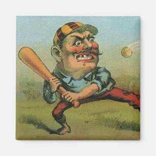 Vintage Cigar Label, Sports Baseball Tansill Punch Magnet