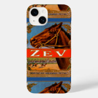 Vintage Cigar Label, Zev Race Horses Brown Colt