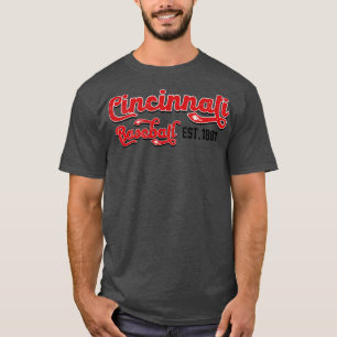 Vintage Cincinnati Baseball Est 1881 Baseball Love T-Shirt