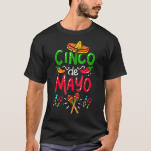 Vintage Cinco De Mayo Mexico Let's Fiesta  Idea T-Shirt