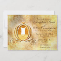 Vintage Cinderella Carriage Princess Invitation