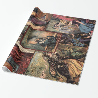 Vintage Cinderella Christmas Montage Wrapping Paper